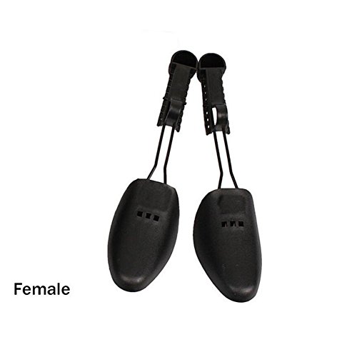 Baifeng 1 Pair Women Men's Plastic Adjustable Shoe Stretcher,2-Way Shoes Stretcher Tree Shaper, Unisex Shoe Stretcher Holder Black, Women size 22-28cm