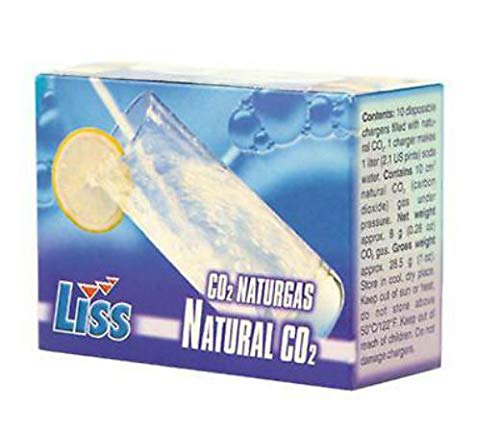 Liss 8 Gram CO2 Cartridges - Soda Chargers 10 Count For Use With Isoda Mastrad Soda Sparkle UKEG 64 and CO2 Powered Hobby Cars