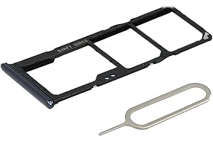 MMOBIEL Dual SIM Card Slot Tray Holder Replacement Compatible with Samsung Galaxy A70 2019 - Incl. SIM Pin - Black