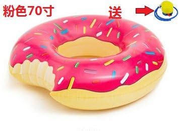 Inflatable, Bathing, Bathing,New Swimming Ring, Doughnut Lifesaving Ring, Floating Drainage, Toy Armpit Swimming Suit And Thickening Circle Adult,70 Inches Of Pink