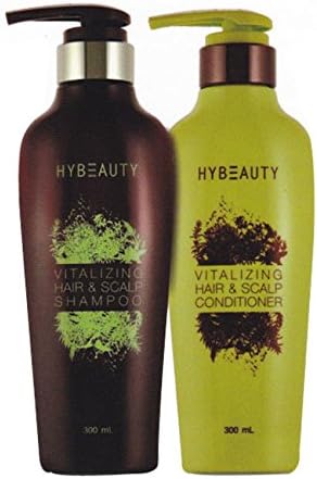Hybeauty Vitalizing Hair & Scalp Conditioner and Shampoo pure herbal concentrates from Korea, 300 ml. (2 bottles). by Hybeauty