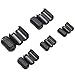 20 Pieces Clip-on Ferrite Ring Cores, RFI EMI Noise Suppressor Cable Clip for 3mm/ 5mm/ 7mm/ 9mm/ 13mm Diameter Led Light Radio Static, Black Noise Filter Clip