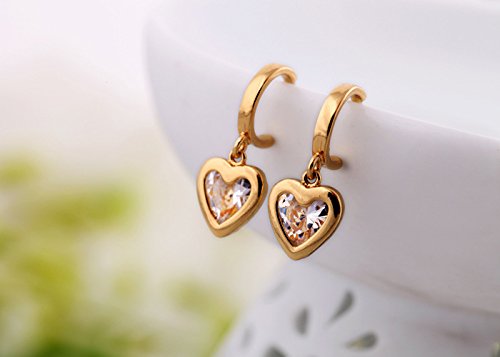 usongs fashion jewelry 14K gold hypoallergenic ear acupuncture stud earrings earrings women girls models love 10040 - Thumbnail 2