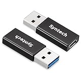 USB-C to USB Adapter (2-Pack),USB Type C Female to USB 3.0 Male Adapter,Syntech Female USB-C 3.1 to USB-A Male Adapter,Compatible with USB-C Charge Cable,Laptops and Wall Chargers with USB A Interface