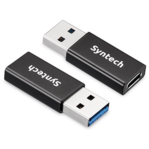 USB C to USB Adapter (2-Pack),USB Type C to USB 3.0 Male Adapter,Syntech Female USB-C 3.1 to USB-A Male Adapter,Works with iPhone 8/X Fast Charge Cable,Laptops and Chargers with USB A Interface