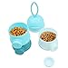 Mihachi Travel Bowls, Portable Pet Treat Can, Twist-Lock Stackable Dispenser, Spill Proof Multiply Layers Plastic Bottle(BPA Free), Food Storage Container for Small Dogs and Cats Outdoors