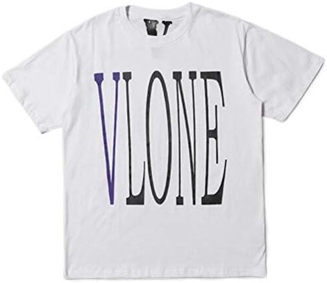 Ailiao Vlone Life Limited Purple T-Shirt Big V Loose Men/Women Couple Short Sleeve