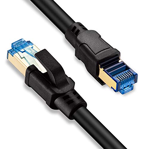 Cat8 Ethernet Cable,SNANSHI Cat 8 Internet Network Cord 75ft High Speed 40Gbps 2000Mhz SSTP 26AWG Outdoor&Indoor CAT8 LAN Cables Shielded Cables for Router, Modem, PC, Switches, Laptop, Gaming, Xbox