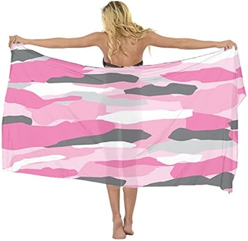 AMERICAN TANG Beach cover up Sarong Wrap army camo camouflage Chiffon Scarf skirt