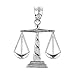 925 Sterling Silver Scales of Justice Pendant Necklace