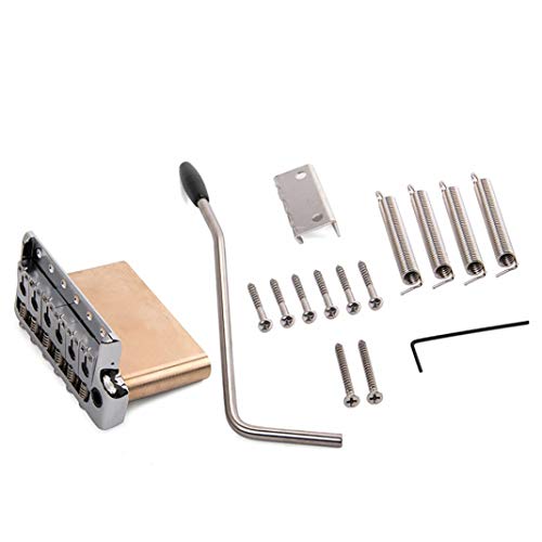 difcuyg5Ozw Professional ST Electric Guitar Tremolo System Brass Bridge with Stainless Steel Saddles Instruments Part