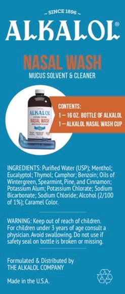 ALKALOL – A NATURAL SOOTHING NASAL WASH, MENTHOL, 2 PIECE SET 1 COUNT