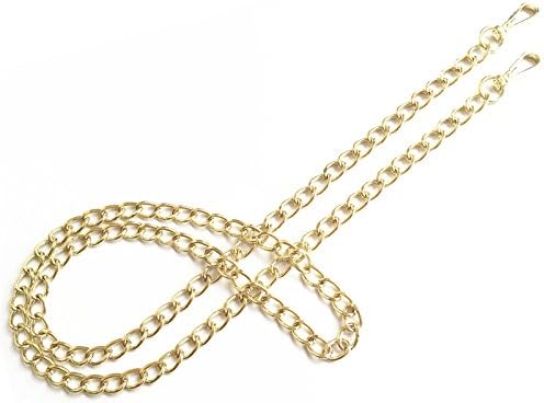ONBLUE DNL-G 10MM Purse Chain Strap Replacement 47" Gold Plated Metal Chain Handbags Strap for Clutch Wallet Satchel Tote Bags Shoulder Crossbody Bag Chain Replacement  Strap