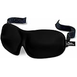 Blinks Luxury Ultralight Comfortable Contoured Eye Sleep Mask/Blindfold for Travel & Sleep - Black