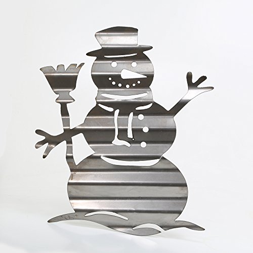 Corrugated Metal Snowman Christmas Holiday Home Decor