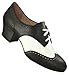 Aris Allen Women's Black and White Spectator Oxford Wingtip Swing Shoes