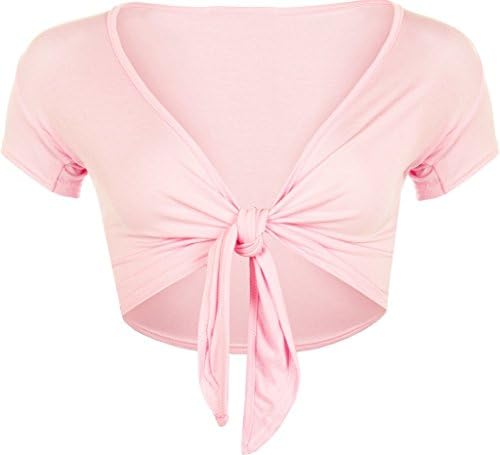 RM Fashions Women Short Sleeve Bolero Cardigan Crop Top Tie up Shrug Cosplay Shirt (Small-Large)