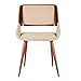 Armen Living Panda Mid-Century Dining Chair, Brown/Walnut Finish