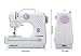 Sewing Machine by Galadim (LED Sewing Light, Foot Pedal) - Electric Overlock Sewing Machines - Small Household Sewing Handheld Tool GD-015-AI