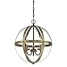 Westinghouse 6353700 Stella Mira Chandelier, 3-Light Pendant, Antique Brass