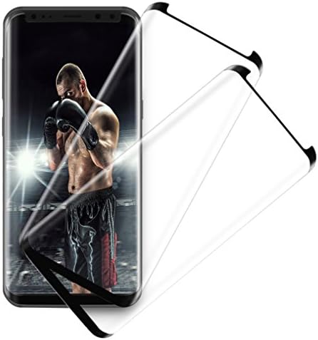 Aexagon rgy-efghgjjjj Full Coverage Premium Tempered Glass Scratch Resistant, HD Clear, 3D Anti-Bubble Screen Film for Galaxy S8 Plus - 2 Piece