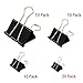 Binder Clips Paper Clamp For Paper-Clips Paper binder Assorted Sizes (Black) 50 PCS