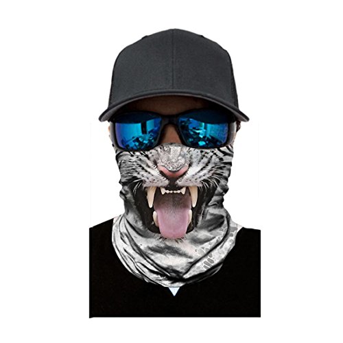 Boofab Stretchable Face Shield Mask Guards Balaclava Headwear for Camping, Running, Cycling, Biking, Motorcycling, Fishing, Hunting, Yard working And Sun UV Protection, Great for Men & Women (D)