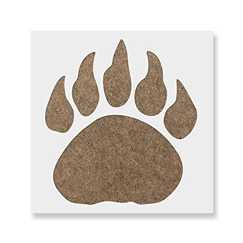 Bear Claw Stencil for Walls and Crafts - Reusable Stencil of a Bear Claw for Painting in Small & Large Sizes - Made in USA