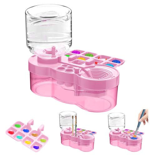 JEChrochen 2025 Upgraded Paint Brush Cleaner Tool,Brush Rinser Cup Painting Running Water Circulation Art Supplies for Acrylic,Watercolor and Water Based Creative Gift for Adult Artist Beginners Kids