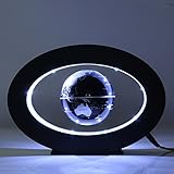Caveen 3.5'' Magnetic Rotating Globe Anti-Gravity Floating Levitating Earth LED Display 360 Degree Rotating for Desktop Office Home Decor Kids Educational Home Decor