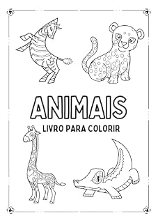Livro Animais: Livro para colorir. PT-PT-BR