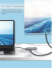 USB C Hub 7MAGIC 5 en 1 USB C a 4K HDMI adaptador con 100 W de suministro de energía, 3 puertos USB 3.0 para MacBook Pro 2016 2017, ChromeBook, PixeBook, XPS y más