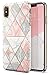 i-Blason Cosmo Lite Series Designed for iPhone Xs Max 2018 Release, Premium Hybrid Slim Protective Bumper Case with Camera Protection, Marble, 6.5