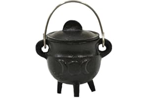 VIKROM Small Triple Moon Cast Iron Cauldron