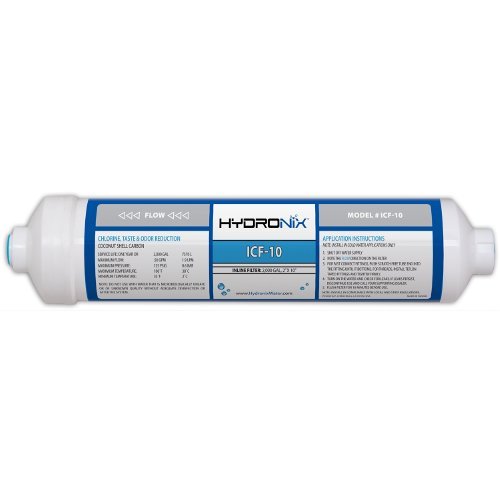 Hydronix ICF-10 Inline Coconut Filter 2000 Gal, 2" OD X 1 0"