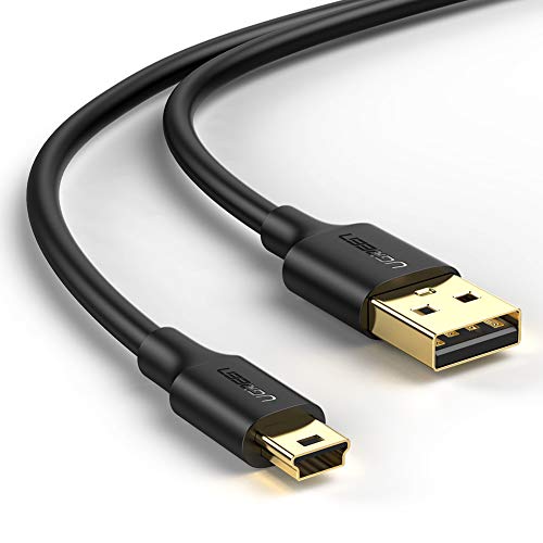UGREEN Mini USB Cable USB 2.0 Type A to Mini B Cable Data Charging Cord for GoPro Hero 3+, Hero HD, PS3 Controller, Cell Phones, MP3 Players, Dash Cam, Digital Camera, SatNav, GPS Receiver, PDAs 6ft