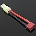 Youme 5pcs Female Deans t Plug to Male Mini Tamiya Connector Cable Tamiya Connector Adapter 16AWG Airsoft Gun Battery Charging Adapter