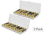 Whizzotech AA Battery Storage Case Battery Holder Organizer Box BL13 (Holds 10AA-2PK)