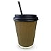 Ideal Pack of 75-12 oz Disposable Triple-Walled Strong Paper Coffee Hot Cups, Travel Lids & Stirrers; Rippled to Go Coffee Cups, Disposable Travel Mug for Hot/Cold Coffee, Tea, Chocolate & Coco
