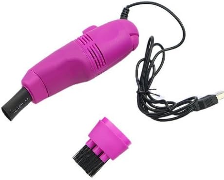 Gadgetzoon Mini USB Vacuum Cleaner For Computer &amp; Keyboard - With Brush &amp; Crevice Attachment | Great For Cleaning Dust, Crumbs, Paper scrapes, Eraser Shedding, Ash And Much More! (Dark Pink)