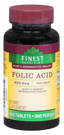 Finest Nutrition Folic Acid 400mcg 400 Tablets