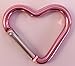 Heart Shaped Gift Aluminum Alloy Carabiner Hook Snap Clip Key Holder Keyhain Tool Party Favors Camping Hiking Backpack Accessory Pastel Color Assortment (Pastel Pink, 1 Piece)
