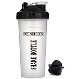 Clearance Sale- Mix Whip Blend & Shake Clear Classic Colored Screw Top Shaker Bottle Sport Mixer Smoothie Protein Weight Loss Shakes & Powders20oz Black)