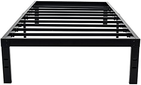 Homus Minutes Assembly 14 Inch High Steel Bed Frame, Integrated Structure Heavy Duty Platform TwinXL
