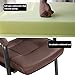 Giantex 2 PCS Reception Chair PU Leather Office Executive Ergonomic Guest Meeting Chair (Brown)