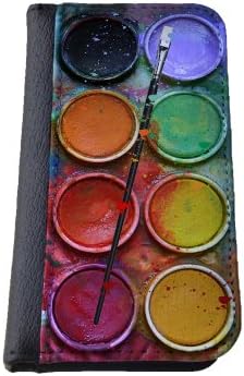 Watercolor palette wallet phone case Samsung Galaxy S4 wallet case PU leather case, foldable flip case, book style