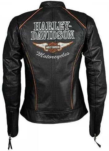 Amazon.com: Harley-Davidson Women's Logo Leather Sleeve Denim