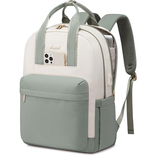 LOVEVOOK Rucksack Damen Groß, 17,3 Zoll Laptop Schultasche Mädchen mit Laptopfach, Wasserdicht Reiserucksack Arbeitstasche Lehrertasche, Elegant Daypa