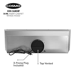 COSMO COS-36IRHP 36 in. Insert Range Hood with Push