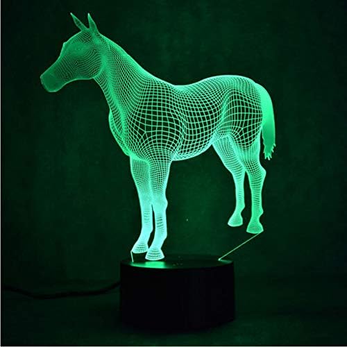 Battle Horse Touch 3D Colorful Color Led Small Night Light Smart Home USB Power Supply Atmosphere Lamp Child Toy